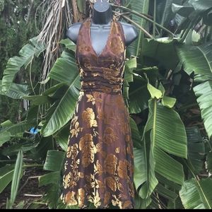 Signature by Robbie Bee Velvet and Silk Dress